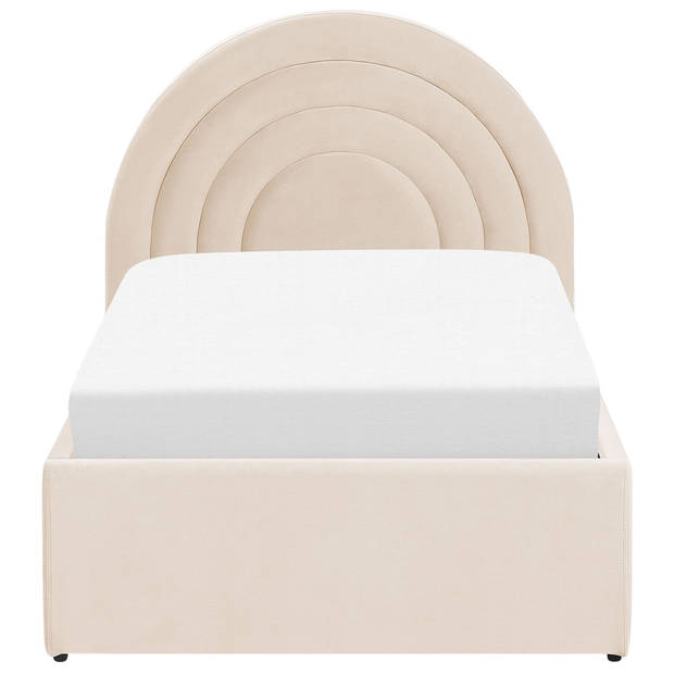 Beliani ANET - Kinderbed-Beige-Fluweel