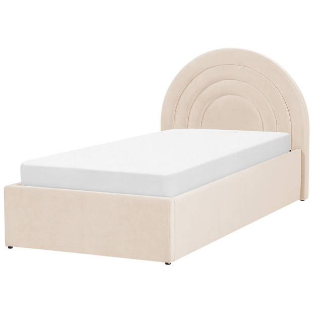 Beliani ANET - Kinderbed-Beige-Fluweel