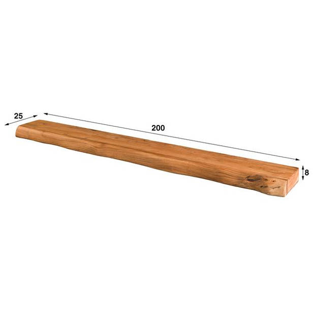 Hoyz Collection - Wandplank Tree 200cm - Acaciahout - L