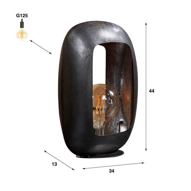 Hoyz - Tafellamp Arch XL - Zwart nikkel