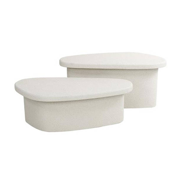 Hoyz Collection - Salontafel XL - Stone Organic - Set van 2