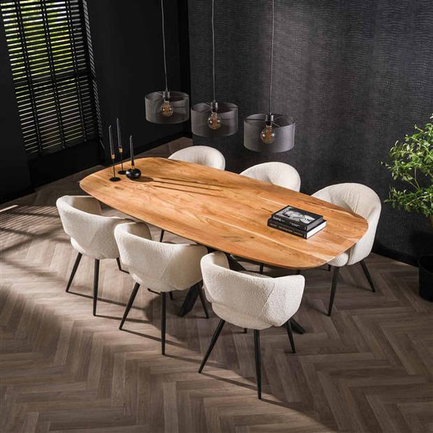 Hoyz Collection - Eetkamertafel Arhus Solid 215cm - Acaciahout - 6 personen