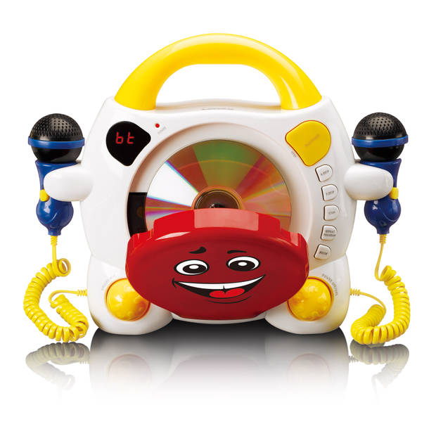 Draagbare karaoke CD-speler met Bluetooth® voor kinderen Lenco Rood-Wit