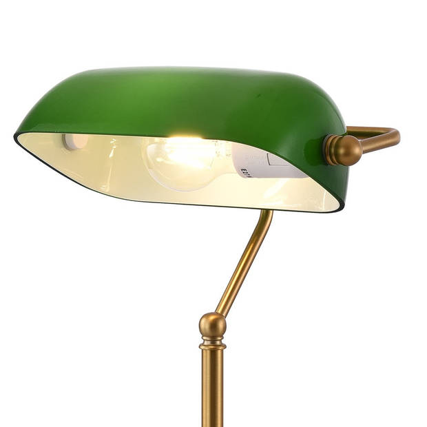 Artdelight Tafellamp Stanford H 37 cm goud groen