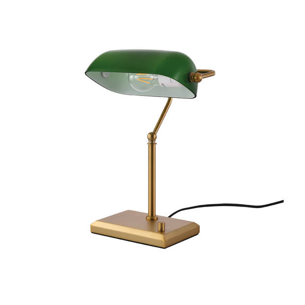 Artdelight Tafellamp Stanford H 37 cm goud groen