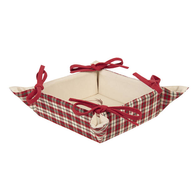 HAES DECO - Broodmand - 35x35x8 cm - 100% Katoen - Cosy Lodge