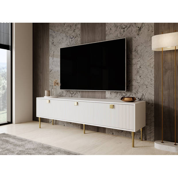 Meubella TV-Meubel Doral - Wit - 180 cm