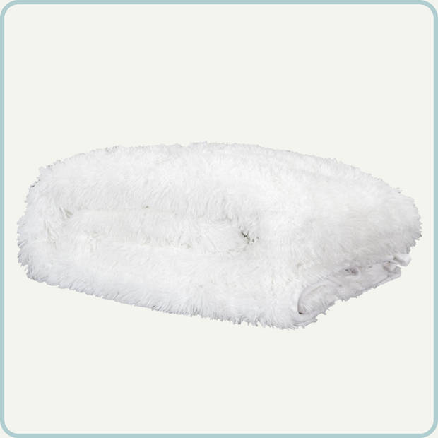 Nordix Verzwaringsdeken - 7kg - Bedsprei - 150x200cm - Wit - Faux Fur