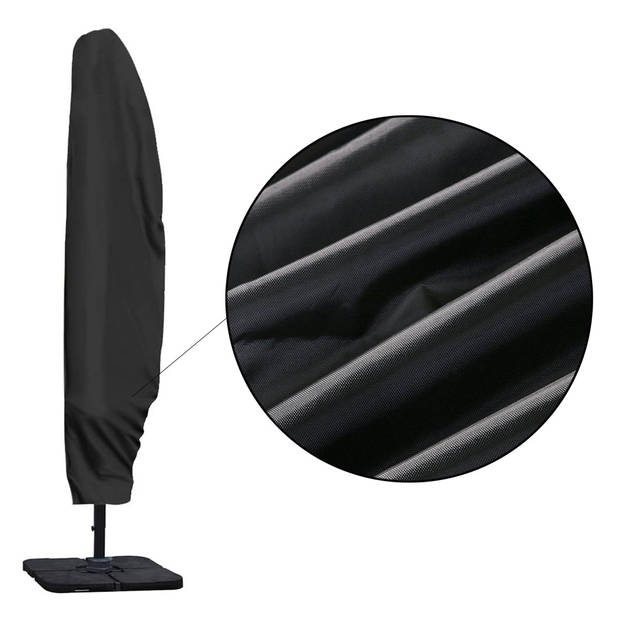 Parasolhoes - Zwart - 285 cm - Waterbestendige hoes voor Zweefparasol