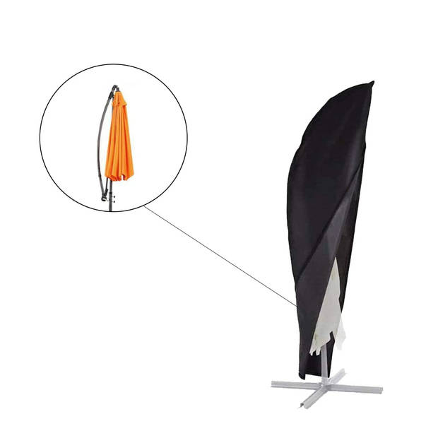 Parasolhoes - Zwart - 285 cm - Waterbestendige hoes voor Zweefparasol