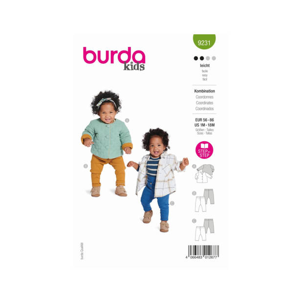 Burda nr.9231 maat 56 - 86