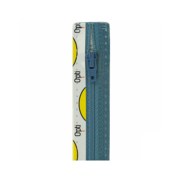 Opti 4800 S40 spiraalrits 4mm niet deelbaar 15 cm met werratrekker jeans blauw