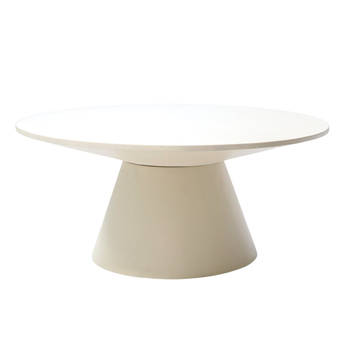 Giga Meubel - Salontafel Rond Ø90cm - Betonlook - Beige - Sep