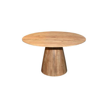 Giga Meubel - Eettafel Rond - Acaciahout - Naturel - Ø130cm - Tafel Pim