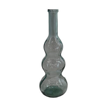 DKNC - Vaas Moscow - Gerecycled glas - 26.5x26.5x75cm - Transparant Grijs
