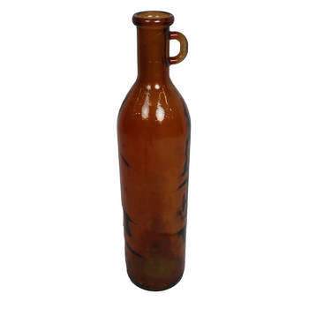 DKNC - Vaas Cairo - Gerecycled glas - 18x18x75 cm - Bruin