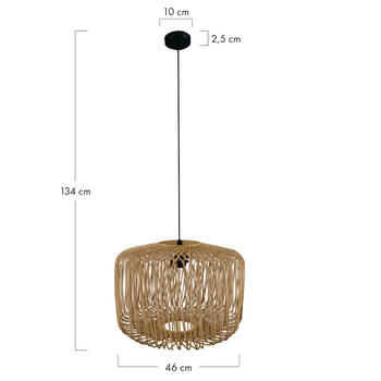 DKNC - Hanglamp Beja - Bamboe - 46x46x34cm - Beige