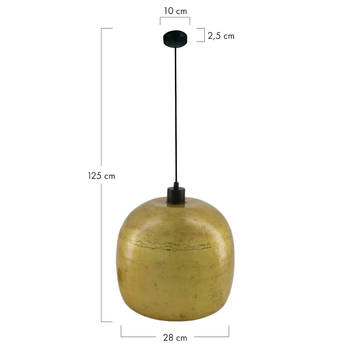 DKNC - Hanglamp Palermo - Metaal - 28x28x25 cm - Goud
