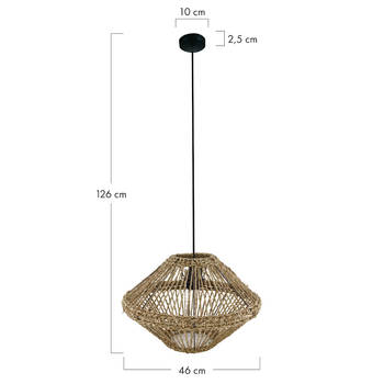 DKNC - Hanglamp Xavier - Papier - 46x46x26cm - Beige