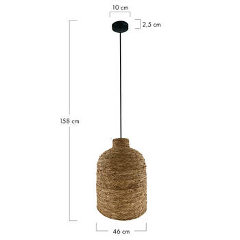 DKNC - Hanglamp Tripoli - Zeegras - 46x46x58cm - Beige