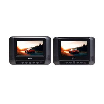 Denver Draagbare DVD Speler Auto - 7 inch - 2 schermen - Incl. Hoofdsteunhouder - MTW793