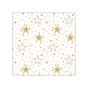 Ambiente servetten 20 stuks night sky gold/white