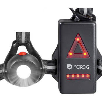 ForDig Veiligheidsvest met Verlichting - Reflecterend Hardloopvest met LED Lampjes & USB Oplaadbaar - Verstelbaar
