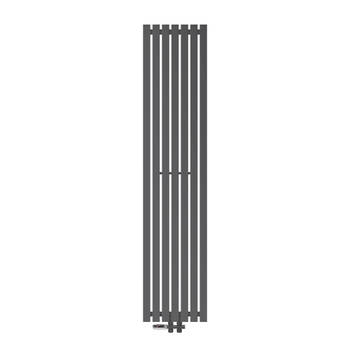 Badkamerradiator Stella 370x1800 mm antraciet met vloeraansluitset