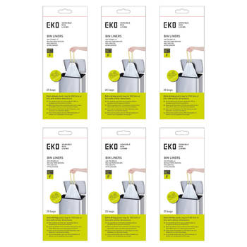 EKO - Afvalzakken 40-60 liter (F), EKO (6x12 stuks) - - wit