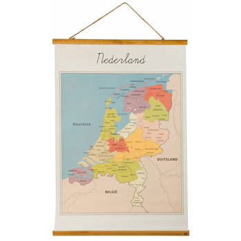 Vintage Landkaart Poster Nederland - 50 x 70 cm
