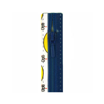 Opti 4800 S40 spiraalrits 4mm niet deelbaar 25 cm met druppeltrekker marine blauw