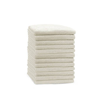 Eleganzzz Handdoek 100% Katoen 50x100cm - ivoor - Set van 12