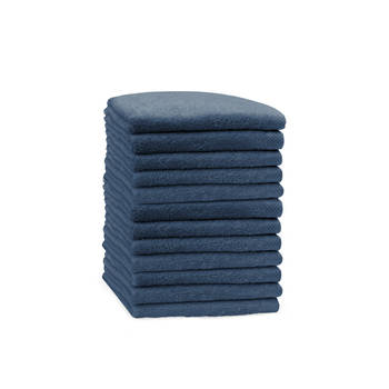 Eleganzzz Handdoek 100% Katoen 50x100cm - oceaan blauw - Set van 12