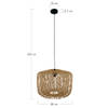 DKNC - Hanglamp Beja - Bamboe - 38x38x28cm - Beige