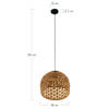 DKNC - Hanglamp Pescara - Waterhyacint - 38x38x28cm - Bruin