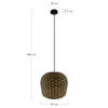 DKNC - Hanglamp El Paso - Zeegras - 58x58x46 cm - Beige