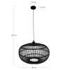 DKNC - Hanglamp Varna - Bamboe - 46x46x28cm - Zwart