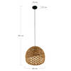 DKNC - Hanglamp Pescara - Waterhyacint - 46x46x34cm - Beige