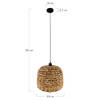 DKNC - Hanglamp Pescara Waterhyacint - 38x38x28cm - Bruin