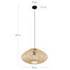 DKNC - Hanglamp Terni - Rotan - 38x38x20cm - Beige