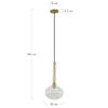 DKNC - Hanglamp Globe - Glas - 23x23x40cm - Transparant