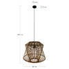 DKNC - Hanglamp Ponce - Bamboe - 46x46x40 cm - Bruin