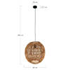 DKNC - Hanglamp Parma - Papier - 46x46x48cm - Bruin