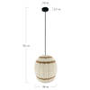 DKNC - Hanglamp Luna - Katoen - 38x38x32cm - Wit