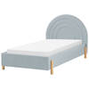 Beliani ANET - Kinderbed-Blauw-Fluweel