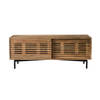 Hoyz Collection - TV-meubel 135cm 2 Deuren Slide - Massief Acacia Naturel