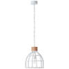 Brilliant Matrix houten hanglamp 34cm wit mat - Industriële hanglamp met warme look
