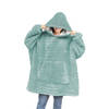 LINNICK Hoodie Flanel Fleece Deken Met Mouwen Croco - mint groen