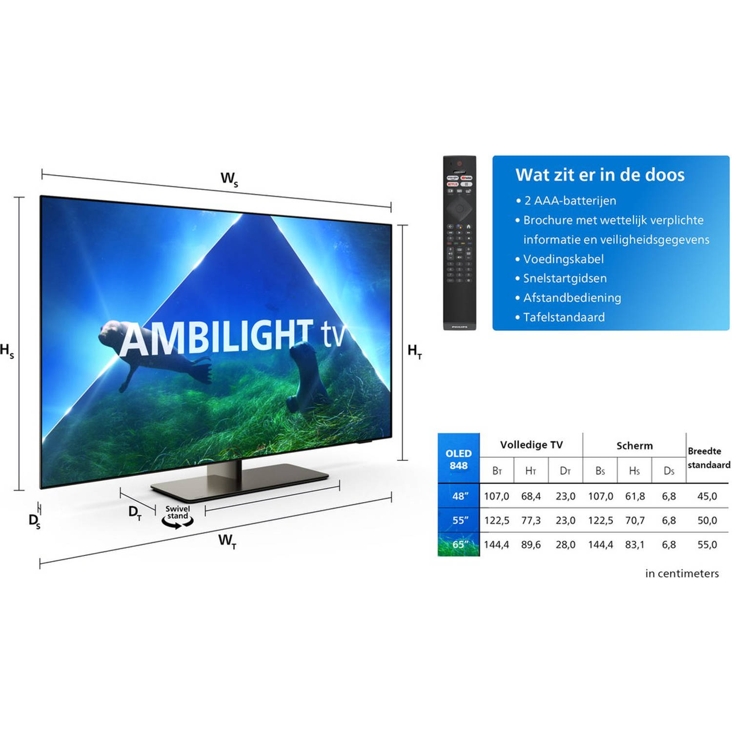 Philips Ambilight 55OLED848-12 OLED 4K TV