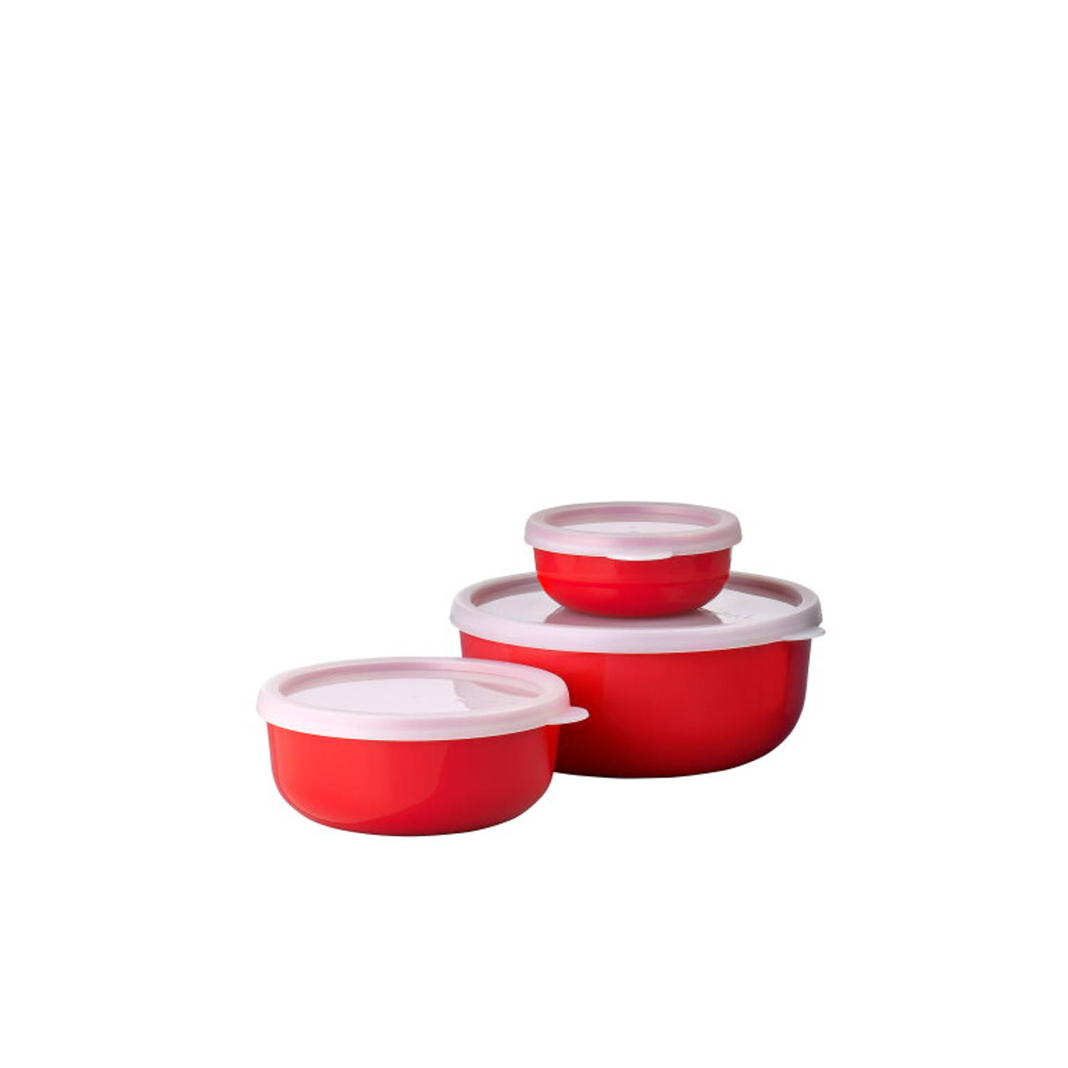 Mepal Lumina Bewaardoos Rond 3-Delige Set (250+750+1500 ml) Nordic Red